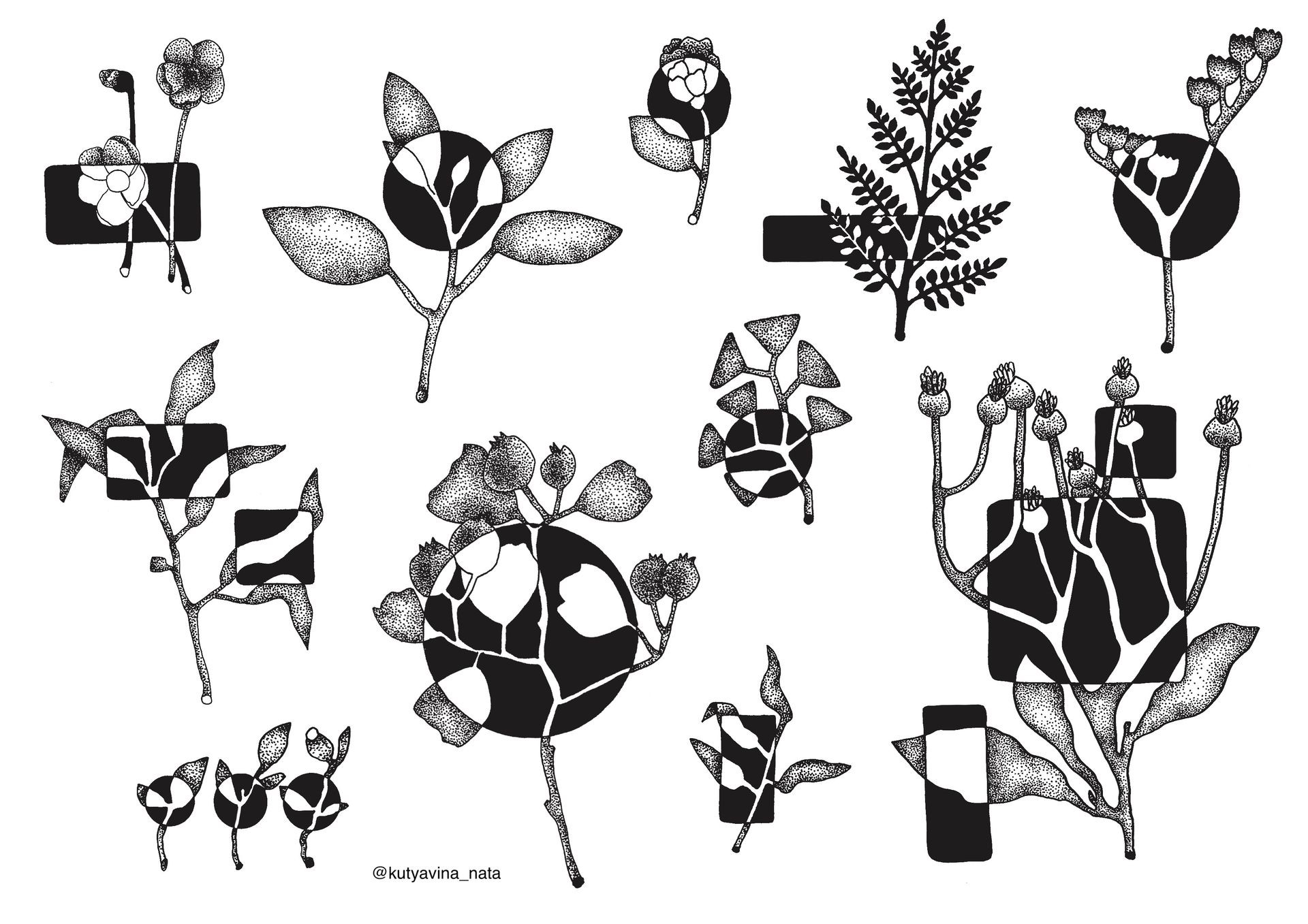 Sticker Pack "Dotwork 01"