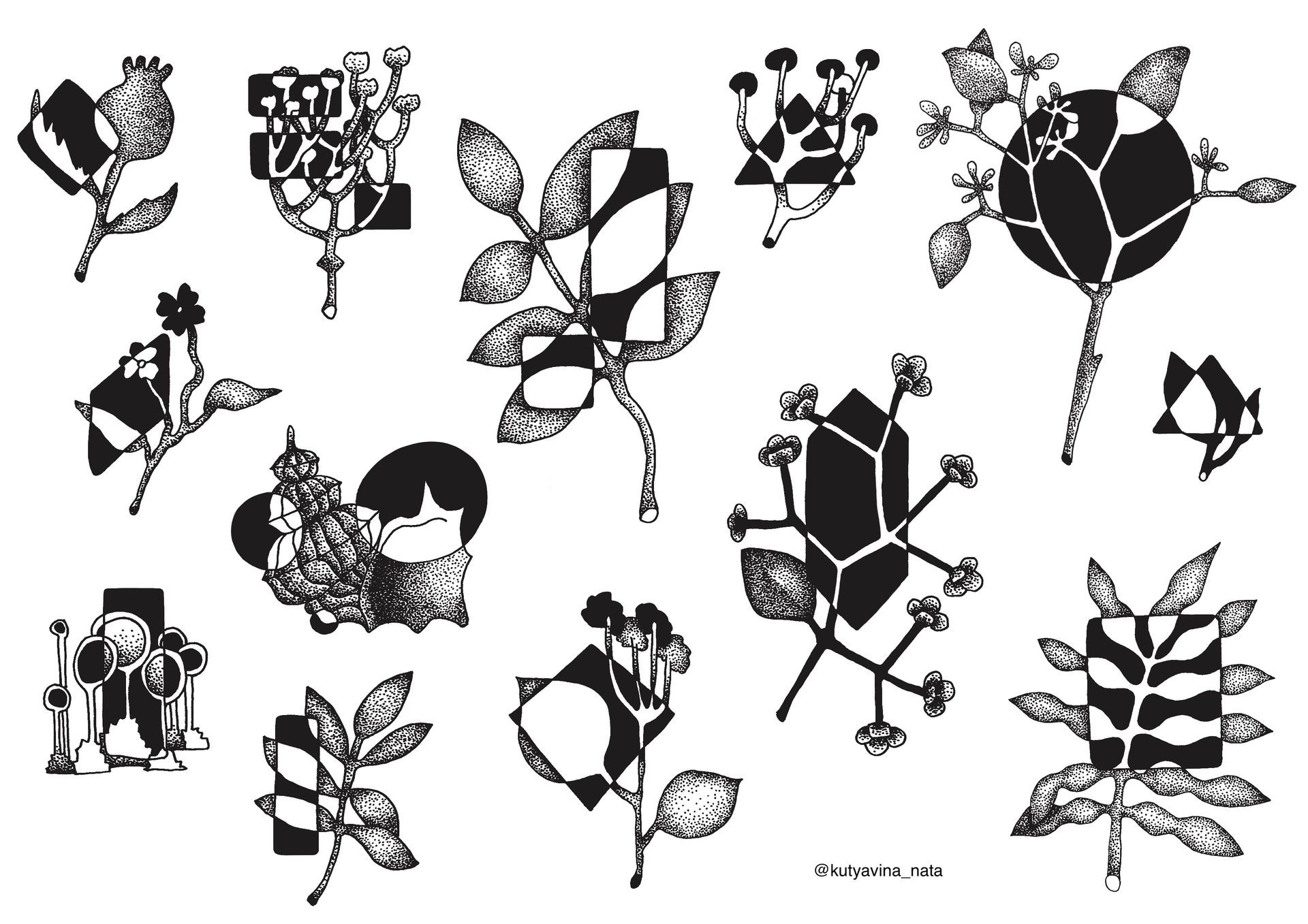 Sticker Pack "Dotwork 02"